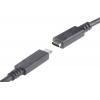 Digitus USB kabel USB 3.2 Gen1 USB-C ® zástrčka, USB-C ® zásuvka 0.70 m černá oboustranně zapojitelná zástrčka AK-300210-007-S
