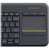 Logitech K400+ bezdrátový klávesnice česky černá integrovaný touchpad, tlačítka myši, tlačítka multimédií