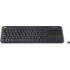 Logitech K400+ bezdrátový klávesnice česky černá integrovaný touchpad, tlačítka myši, tlačítka multimédií