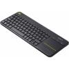 Logitech K400+ bezdrátový klávesnice česky černá integrovaný touchpad, tlačítka myši, tlačítka multimédií