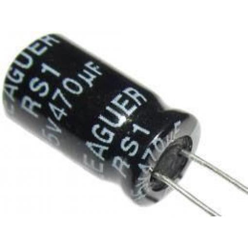 470u/25V 85° 8x14x3,5mm, elektrolyt.kondenzátor radiální