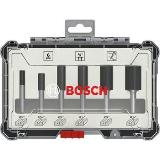 Sada drážkových fréz, 6 dřík, 1/4 ks Bosch Accessories 2607017467