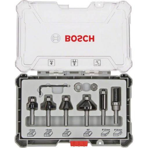 Sada ohranných a hranových fréz, 8 mm dřík, 8 ks Bosch Accessories 2607017469