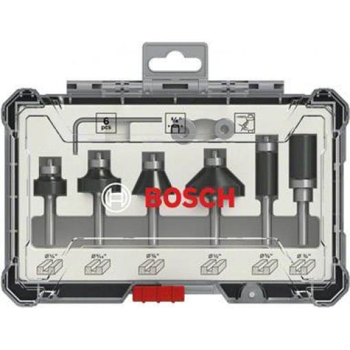 Sada ohranníků a fréz hran, 1/4 dřík, 6 ks Bosch Accessories 2607017470