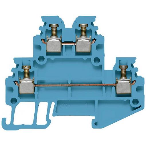 Weidmüller 1754180000 dvojitá svorka 1.5 mm šroubovací modrá 100 ks