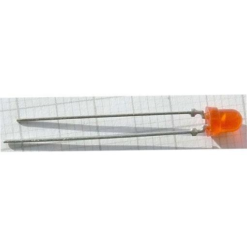LED dioda 3 mm červená, rozptylová, 3 mCd, 30 mA