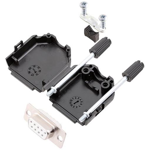 encitech DPPK09-BK-DBS-W-K 6355-8001-11 sada D-SUB zásuvková lišta 180 ° Pólů: 9 pájecí kalíšek 1 ks