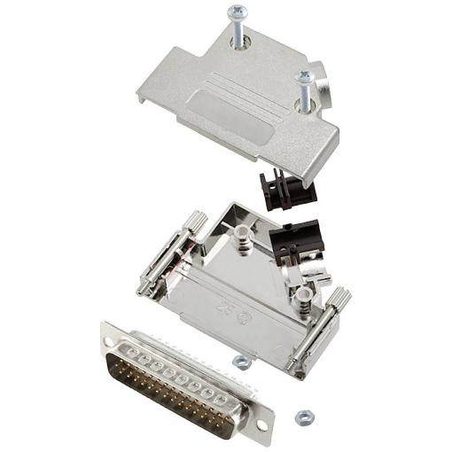 encitech D45PK-M-25-HDP44-W-K 6355-8057-03 sada D-SUB kolíkové lišty 45 ° Pólů: 44 pájecí kalíšek 1 ks
