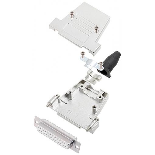 encitech DTSL25-SJSRG-T-DBS-W-K 6355-8086-13 sada D-SUB zásuvková lišta 180 ° Pólů: 25 pájecí kalíšek 1 ks