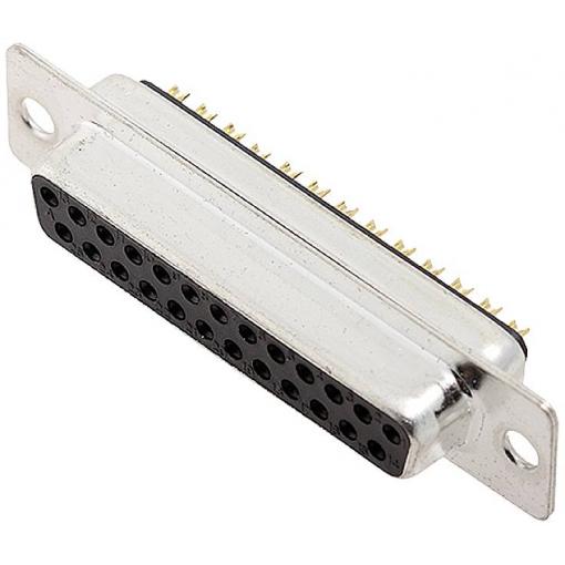 encitech DB25-SS 2101-0180-13 D-SUB zásuvková lišta 180 ° Pólů: 25 pájecí kalíšek 1 ks Tray