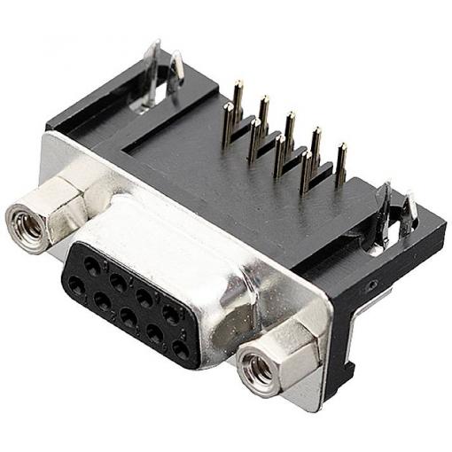 encitech DRB-09F-TBG-110 2103-2100-11 D-SUB zásuvková lišta 90 ° Pólů: 9 pájecí piny 1 ks Tray