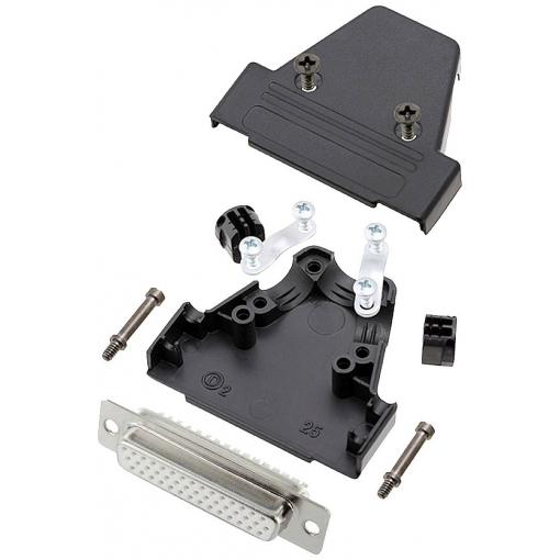 encitech TRI-P-25-HDS44-W-K 6355-8068-13 sada D-SUB zásuvková lišta 180 ° Pólů: 44 pájecí kalíšek 1 ks