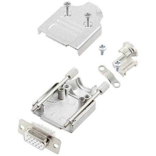 encitech MHDM-09-HDS15-W-K 6355-8059-11 sada D-SUB zásuvková lišta 180 ° Pólů: 15 pájecí kalíšek 1 ks