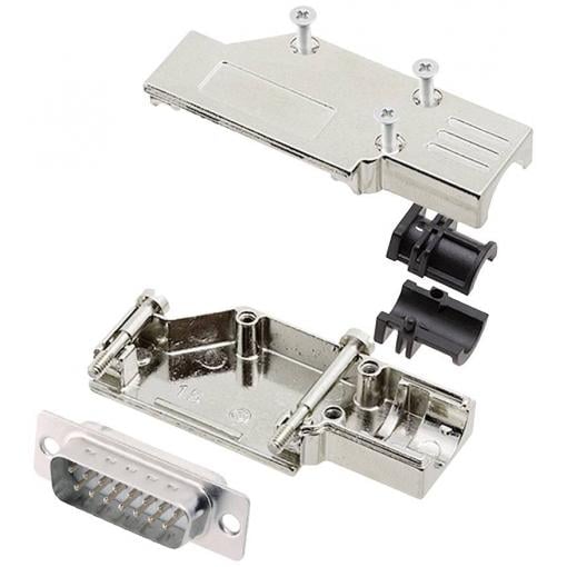 encitech DCMR15-FK-DBP-W-K 6355-8065-02 sada D-SUB kolíkové lišty 90 ° Pólů: 15 pájecí kalíšek 1 ks