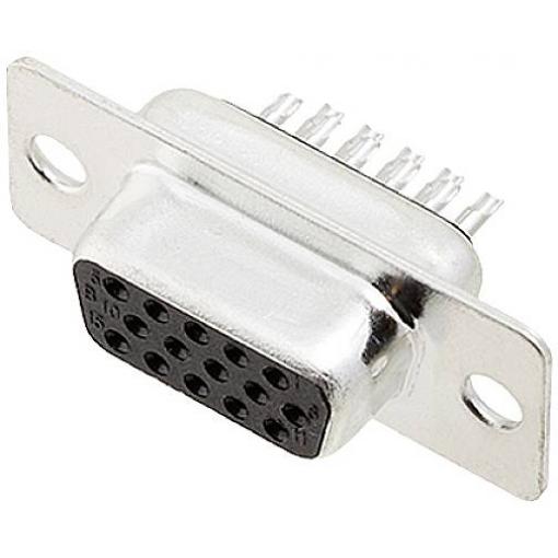 encitech HDS-15-F-T-B-S 2101-0300-11 D-SUB zásuvková lišta 180 ° Pólů: 15 pájecí kalíšek 1 ks Tray