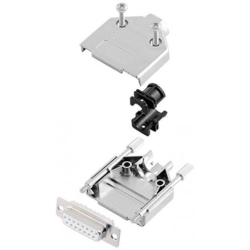 encitech DTPK-M-15-DBS-W-K 6355-8030-12 sada D-SUB zásuvková lišta 180 ° Pólů: 15 pájecí kalíšek 1 ks