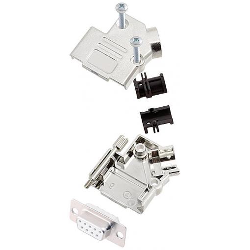 encitech D45PK-M-09-DBS-W-K 6355-8009-11 sada D-SUB zásuvková lišta 45 ° Pólů: 9 pájecí kalíšek 1 ks