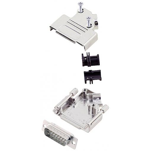 encitech D45ZK15-DBP-W-K 6355-8003-02 sada D-SUB kolíkové lišty 45 ° Pólů: 15 pájecí kalíšek 1 ks