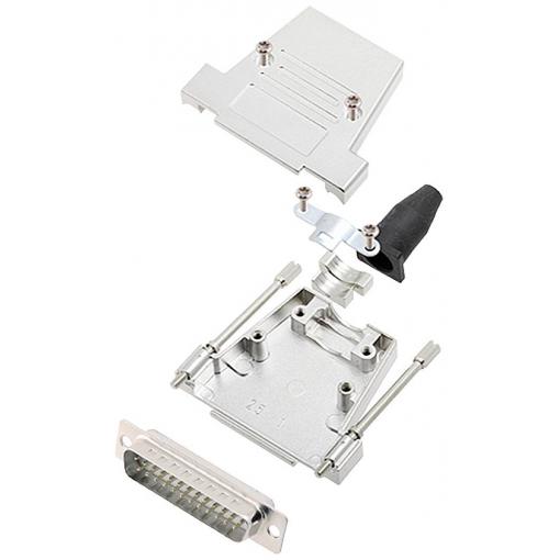 encitech DTSL25-LJSRG-T-DBP-W-K 6355-8040-03 sada D-SUB kolíkové lišty 180 ° Pólů: 25 pájecí kalíšek 1 ks