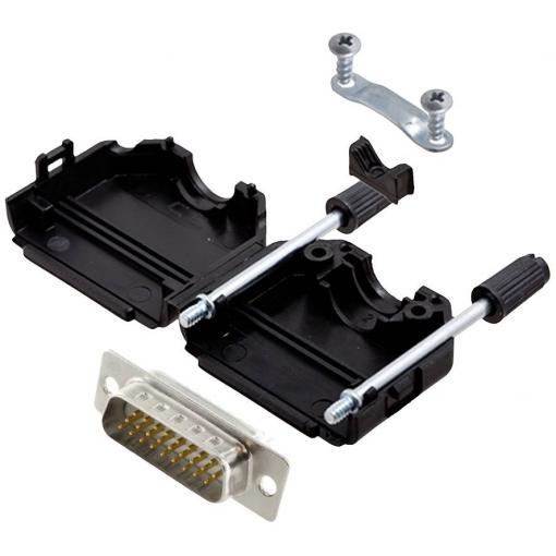 encitech DPPK15-BK-HDP26-W-K 6355-8011-02 sada D-SUB kolíkové lišty 180 ° Pólů: 26 pájecí kalíšek 1 ks