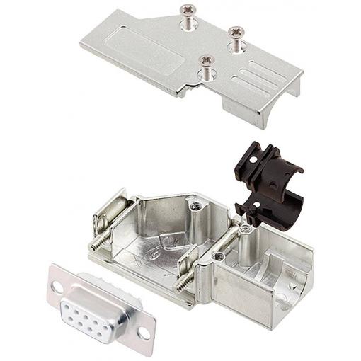 encitech DCMR09-FK-DMS-W-K 6355-8065-31 sada D-SUB zásuvková lišta 90 ° Pólů: 9 pájecí kalíšek 1 ks
