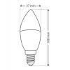 LED žárovka E14 C35 svíčková Trixline, 230 V / 6 W, teplá bílá, 3 ks