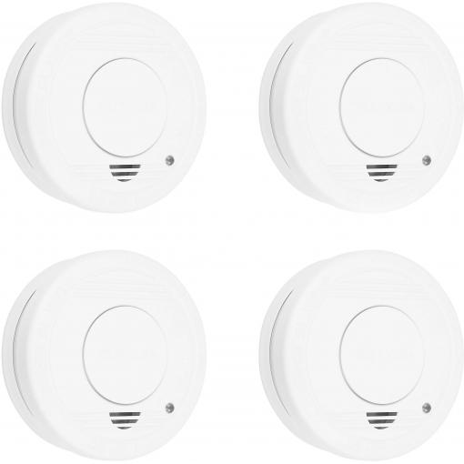 Smartwares FSM-11514 detektor kouře sada 4 ks vč. baterie s životností 5 let na baterii (Ø x v) 100 mm x 35 mm
