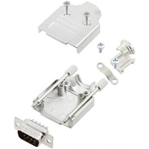 TRU COMPONENTS TCMHDM09DBPK 7708440 sada D-SUB kolíkové lišty 180 ° Pólů: 9 pájecí kalíšek 1 ks