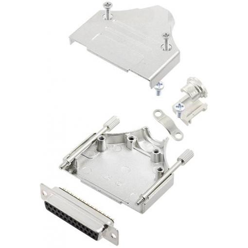 TRU COMPONENTS TCMHDM25DBSK 7708584 sada D-SUB zásuvková lišta 180 ° Pólů: 25 pájecí kalíšek 1 ks