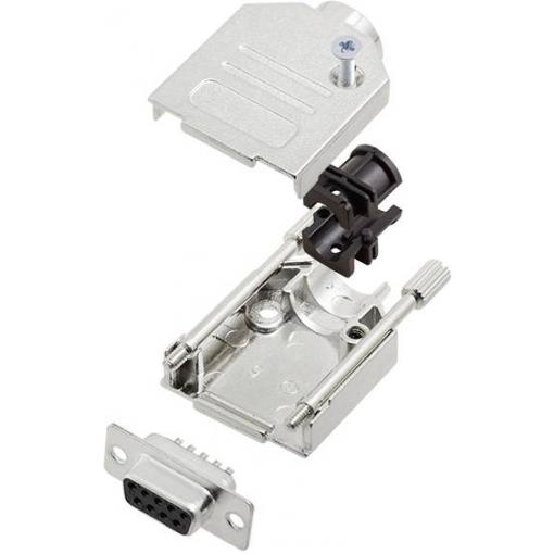 TRU COMPONENTS TCDTZK09DMSK 7708984 sada D-SUB zásuvková lišta 180 ° Pólů: 9 pájecí kalíšek 1 ks