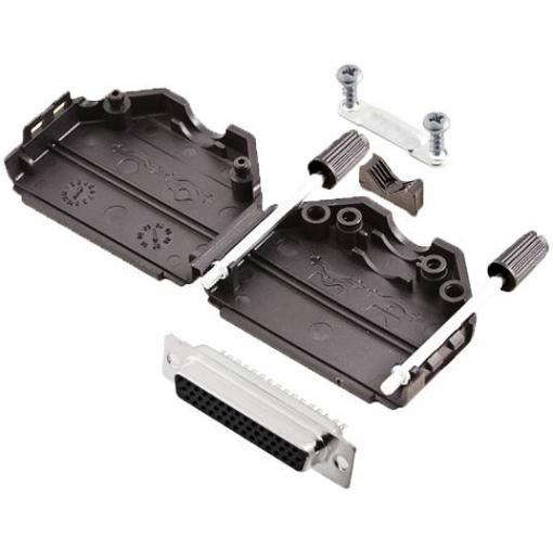 TRU COMPONENTS TCDPPK25BKHDS44K 7709056 sada D-SUB zásuvková lišta 180 ° Pólů: 44 pájecí kalíšek 1 ks