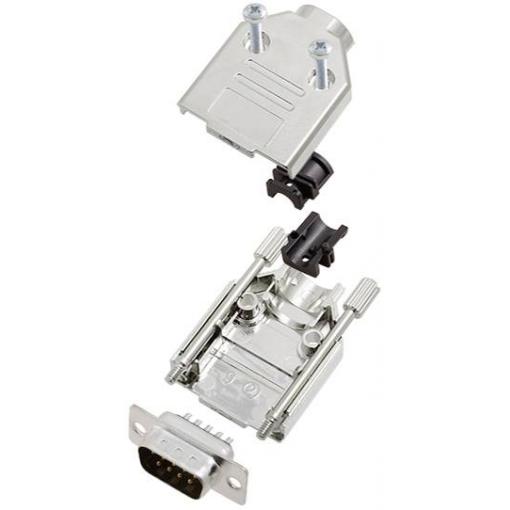 TRU COMPONENTS TCDTPKM9DBPK 7709588 sada D-SUB kolíkové lišty 180 ° Pólů: 9 pájecí kalíšek 1 ks