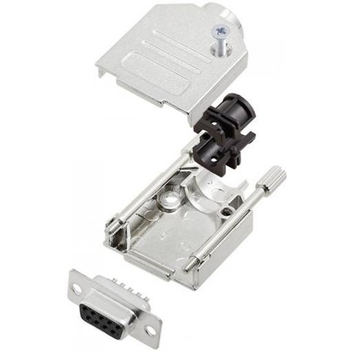 TRU COMPONENTS TCDTZK09DBSK 7709624 sada D-SUB zásuvková lišta 180 ° Pólů: 9 pájecí kalíšek 1 ks