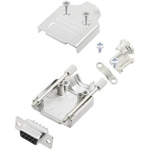 TRU COMPONENTS TCMHDM09DMSK 7709700 sada D-SUB zásuvková lišta 180 ° Pólů: 9 pájecí kalíšek 1 ks