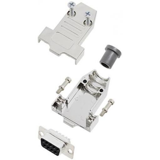 TRU COMPONENTS TCDTNT09MDMSK 7709872 sada D-SUB zásuvková lišta 180 ° Pólů: 9 pájecí kalíšek 1 ks