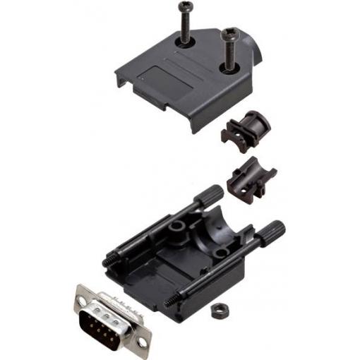 TRU COMPONENTS TCDTPKP09DMPK 7708820 sada D-SUB kolíkové lišty 180 ° Pólů: 9 pájecí kalíšek 1 ks