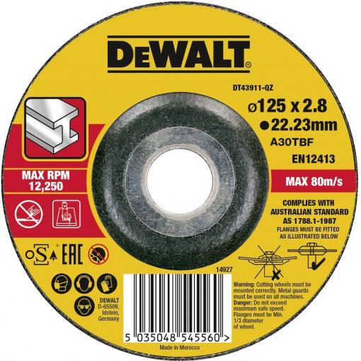 DEWALT DT43911 DT43911-QZ řezný kotouč lomený 125 mm 1 ks kov, nerezová ocel, železo