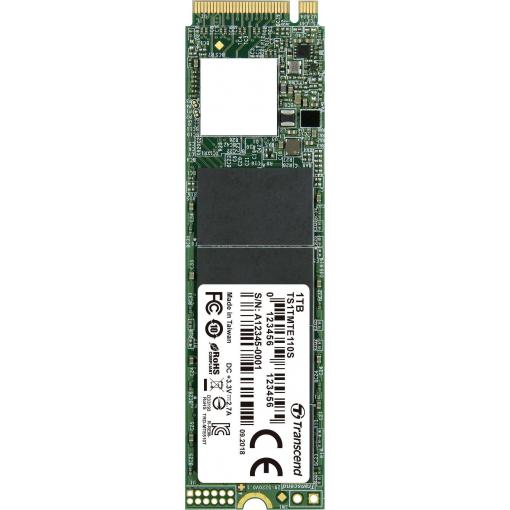 Transcend 110S 1 TB interní SSD disk NVMe/PCIe M.2 M.2 NVMe PCIe 3.0 x4 Retail TS1TMTE110S