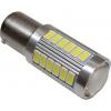 LED žárovka Ba15S 10-30V, 33× SMD5730, bílá 6000K