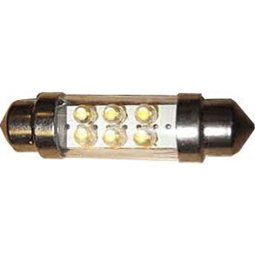 Žárovka LED SV8,5-8 sufit 36mm 12V /2W bílá, 6xLED 1,8mm