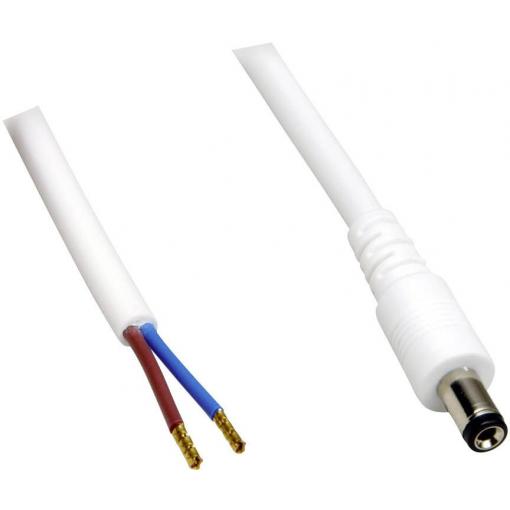 BKL Electronic 075191 nízkonapěťový připojovací kabel nízkonapěťová zástrčka - kabel s otevřenými konci 5.50 mm 2.10 mm 1.00 m 1 ks