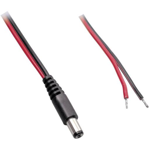 BKL Electronic 075132 nízkonapěťový připojovací kabel nízkonapěťová zástrčka - kabel s otevřenými konci 3.50 mm 1.35 mm 1.00 m 1 ks