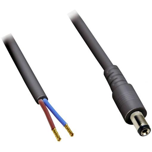 BKL Electronic 075174 nízkonapěťový připojovací kabel nízkonapěťová zástrčka - kabel s otevřenými konci 5.50 mm 2.10 mm 30.00 cm 1 ks