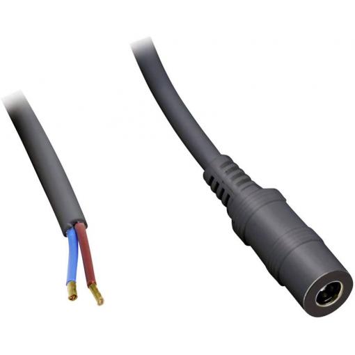 BKL Electronic 075183 nízkonapěťový připojovací kabel nízkonapěťová zásuvka - kabel s otevřenými konci 5.50 mm 2.10 mm 0.50 m 1 ks