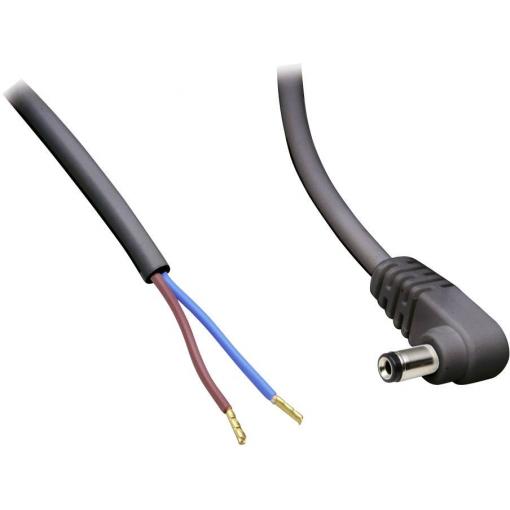 BKL Electronic 075169 nízkonapěťový připojovací kabel nízkonapěťová zástrčka - kabel s otevřenými konci 5.50 mm 2.10 mm 5.00 m 1 ks