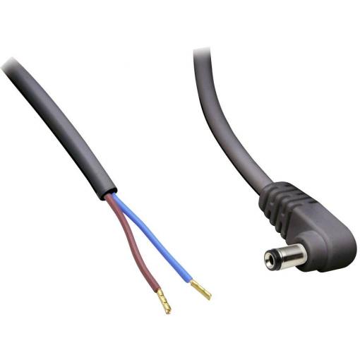 BKL Electronic 075172 nízkonapěťový připojovací kabel nízkonapěťová zástrčka - kabel s otevřenými konci 5.50 mm 2.50 mm 1.00 m 1 ks