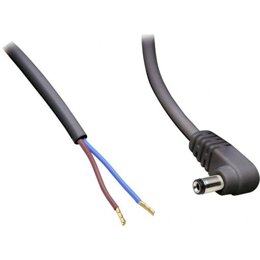 BKL Electronic 075173 nízkonapěťový připojovací kabel nízkonapěťová zástrčka - kabel s otevřenými konci 5.50 mm 2.50 mm 5.00 m 1 ks