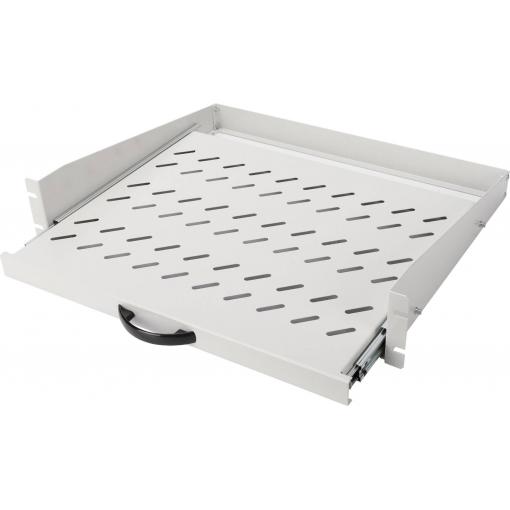 Digitus DN-19-TRAY-2-450 19 palec přístrojová police pro datové skříně 2 U Vhodné pro hloubku skříně: od 450 mm šedá, šedobílá (RAL 7035)