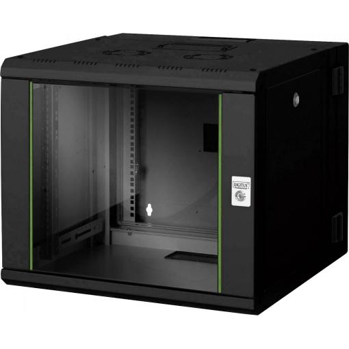 Digitus DN-19 09-U-3-SW 19 nástěnná rozváděcí skříň (š x v x h) 600 x 509 x 600 mm 9 U černá, černá (RAL 9005)