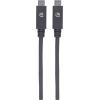 Manhattan USB kabel USB 3.2 Gen1 USB-C ® zástrčka, USB-C ® zástrčka 1.00 m černá oboustranně zapojitelná zástrčka 355223